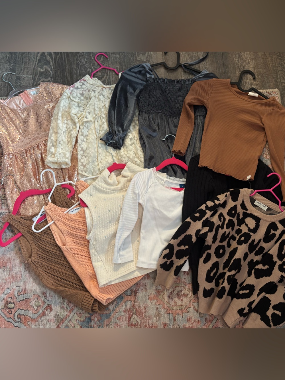 Girl's 5-6T & XS-S. 3 dresses, 5 tops, 2 sweaters. Brands like BaileyBlossom etc